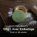 Savon à l'Argile Blanche 120g Avec Emballage - Pack de 20