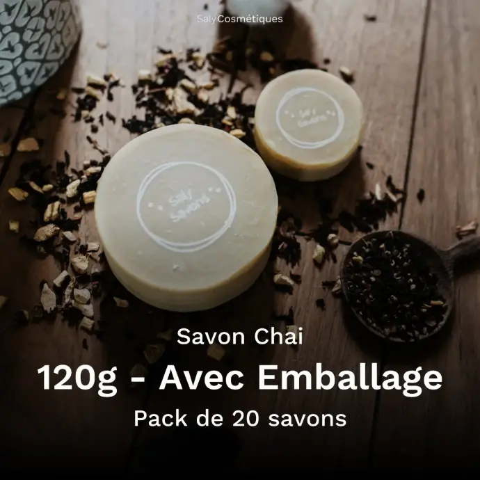 Savon Noyau d'Abricot et Chaï 120g Avec Emballage - Pack de 20