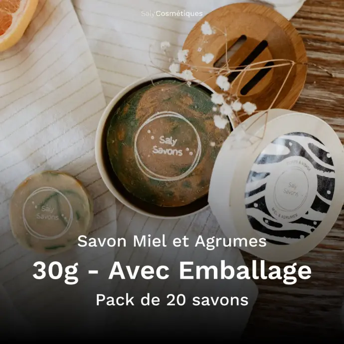 Savon Miel et Agrumes 30g Avec Emballage - Pack de 20