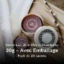 Savon Lait de Brebis et Framboise 30g Avec Emballage - Pack de 20