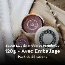 Savon Lait de Brebis et Framboise 120g Avec Emballage - Pack de 20