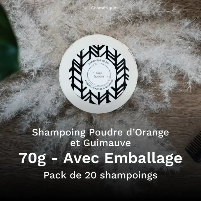 Shampoing Poudre d'Orange et Guimauve 70g Avec Emballage - Pack de 20