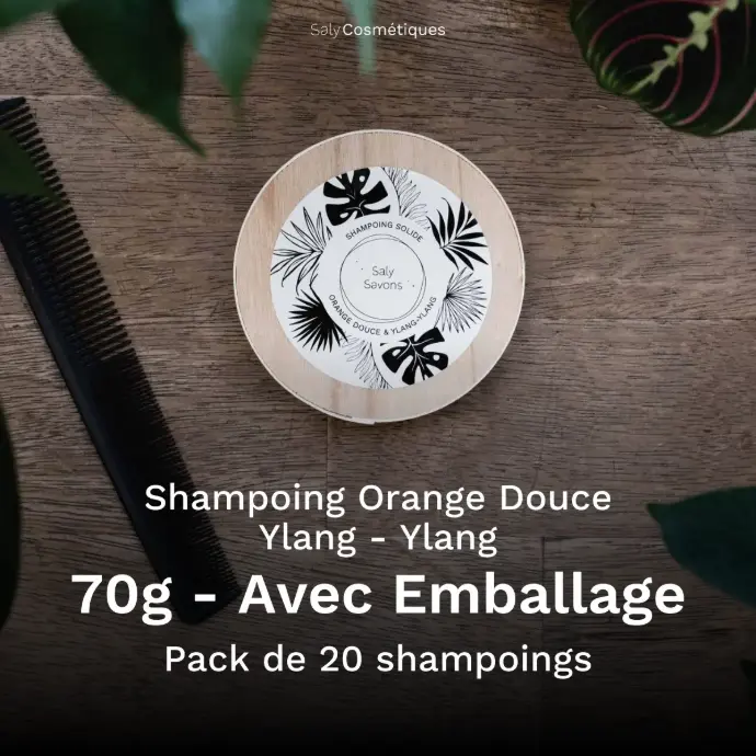 Shampoing Orange Douce Ylang Ylang 70g Avec Emballage - Pack de 20
