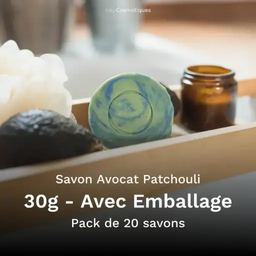[B2B-SA006VA-X20] Avocado Patchouli Soap 30g With Packaging – Pack of 20