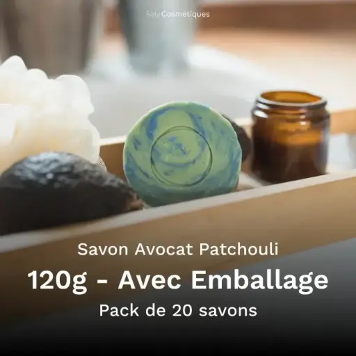 [B2B-SA006CA-X20] Savon Avocat Patchouli 120g Avec Emballage - Pack de 20