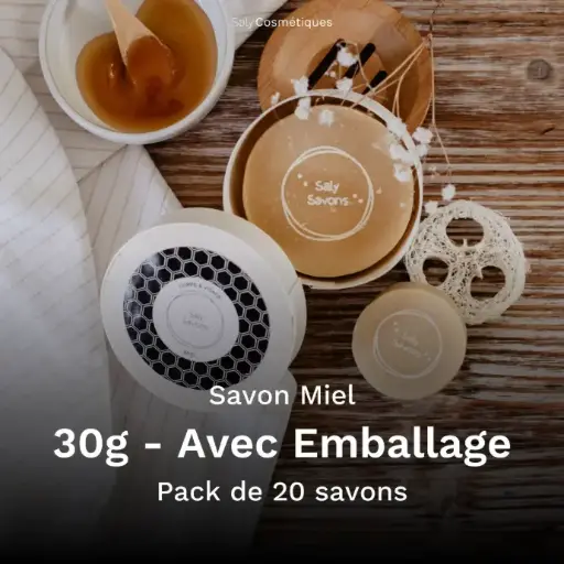 [B2B-SA011VA-X20] Savon Miel 30g Avec Emballage - Pack de 20