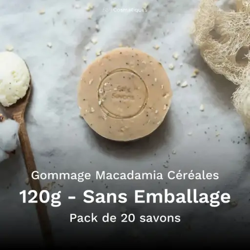 [B2B-SB001CS-X20] Gommage Macadamia et Céréales 120g Sans Emballage - Pack de 20